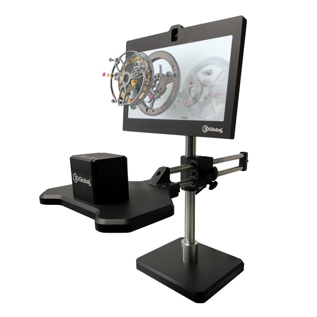 002072, 3D Global Scalereo Desk universal, 3D-Digitalmikroskop mit Schwenkarmstativ