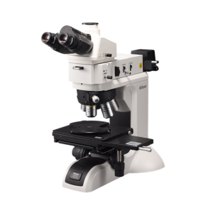 Nikon reflected light microscope LV150N LED, bright/dark field, LED reflected light, 75x50mm stage, simple polarization, magnification 50x, 100x, 200x and 500x and camera MMK-Snap 5
